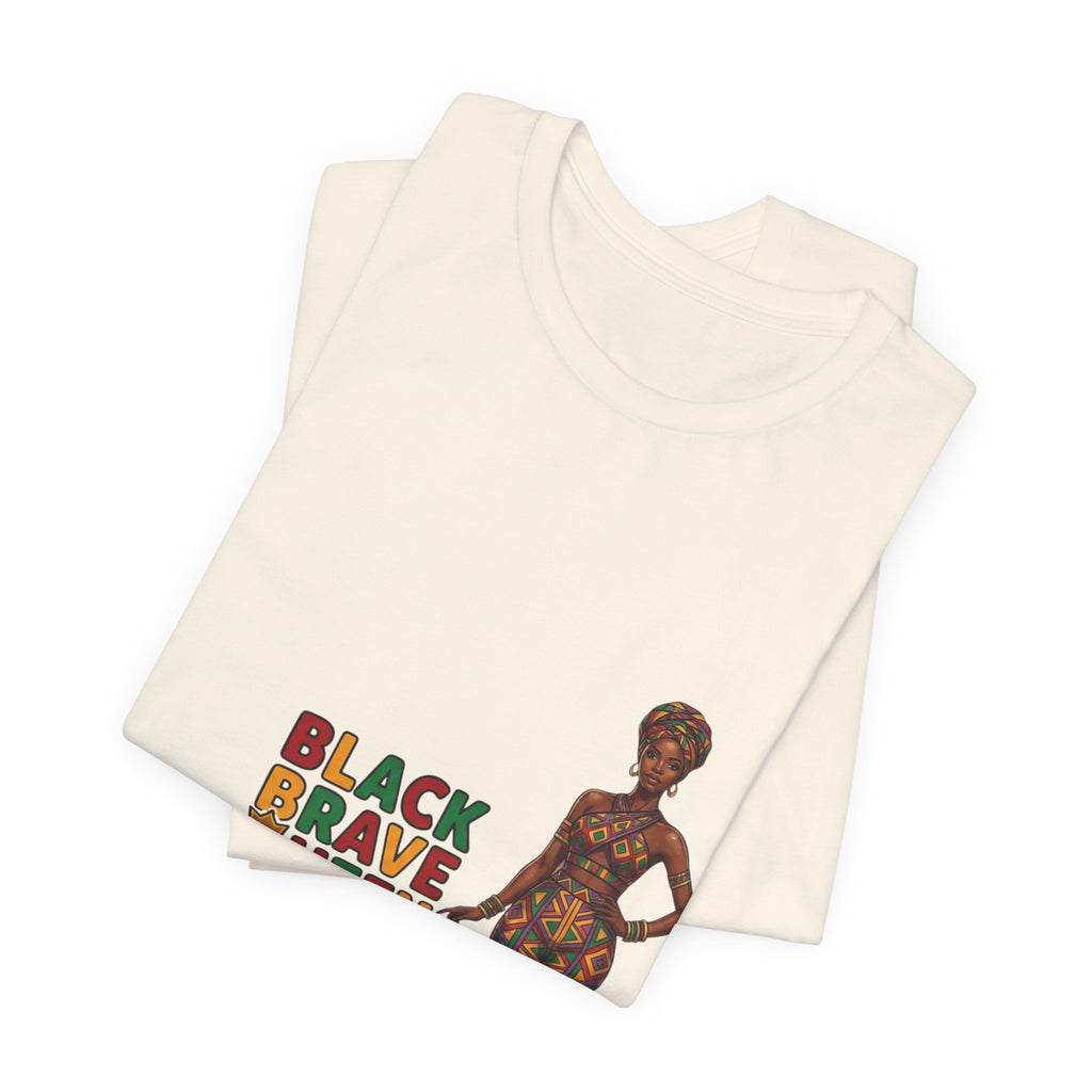 Black Brave Queen T-Shirt | Juneteenth Pan-African Pride 1865