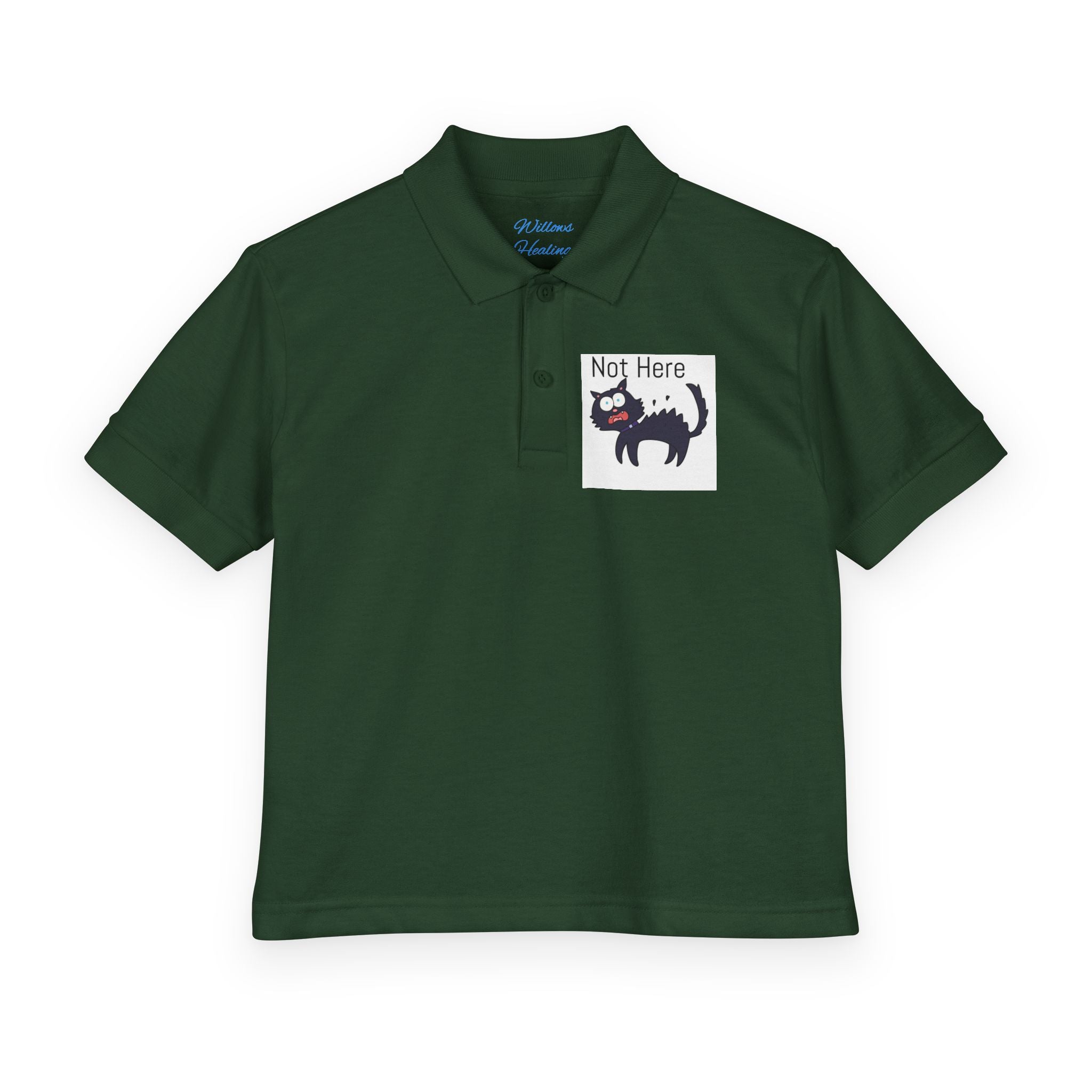 Youth Polo — "Monday.. NOPE" Skunk Graphic School Shirt