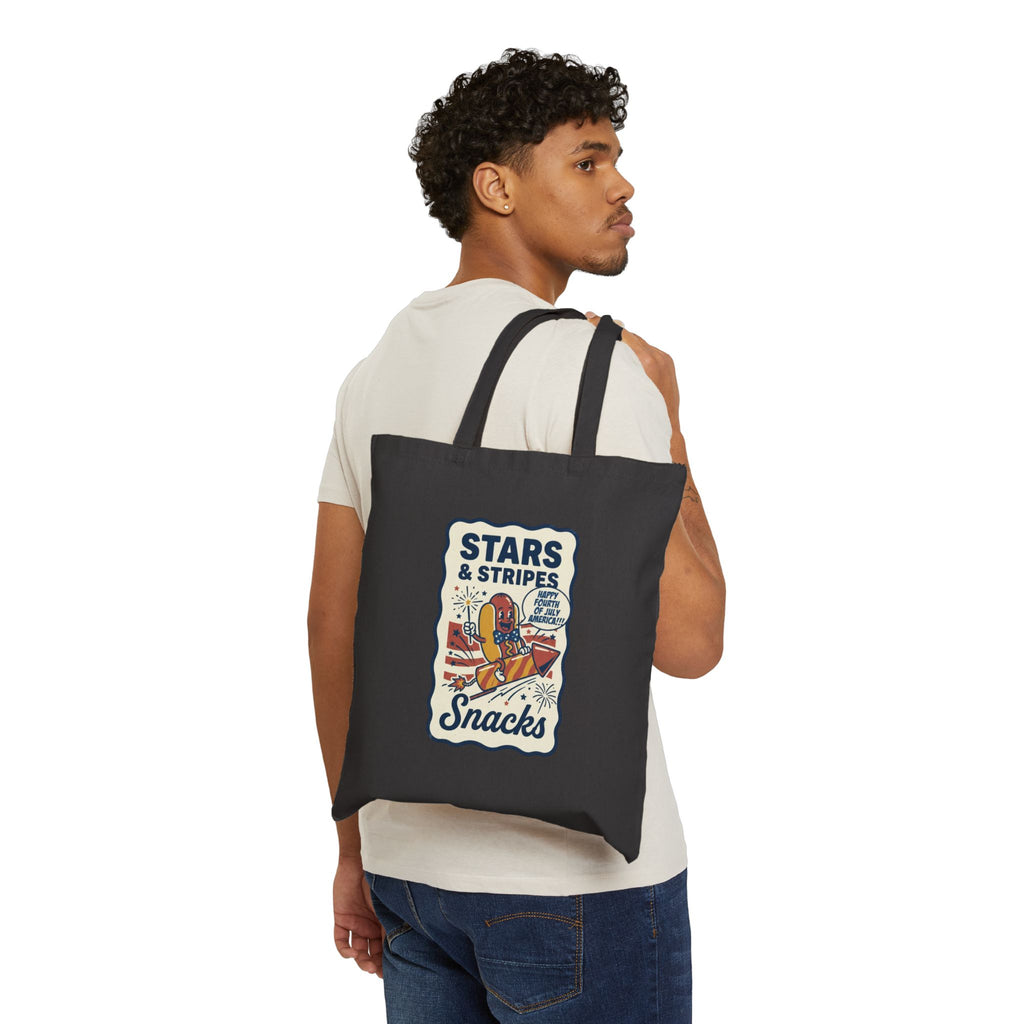 Stars & Stripes Snacks Tote | Hot Dog Humor, 4th of July Americana