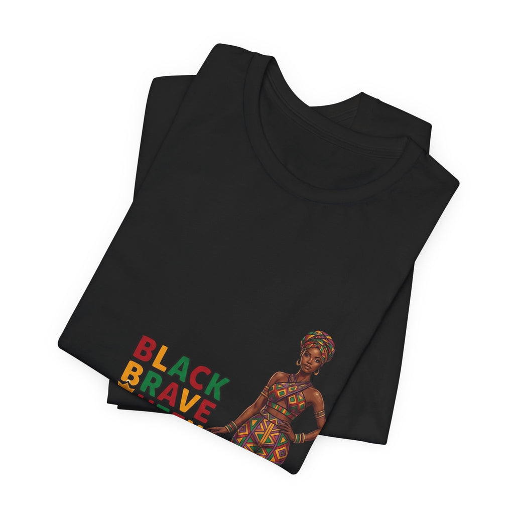 Black Brave Queen T-Shirt | Juneteenth Pan-African Pride 1865