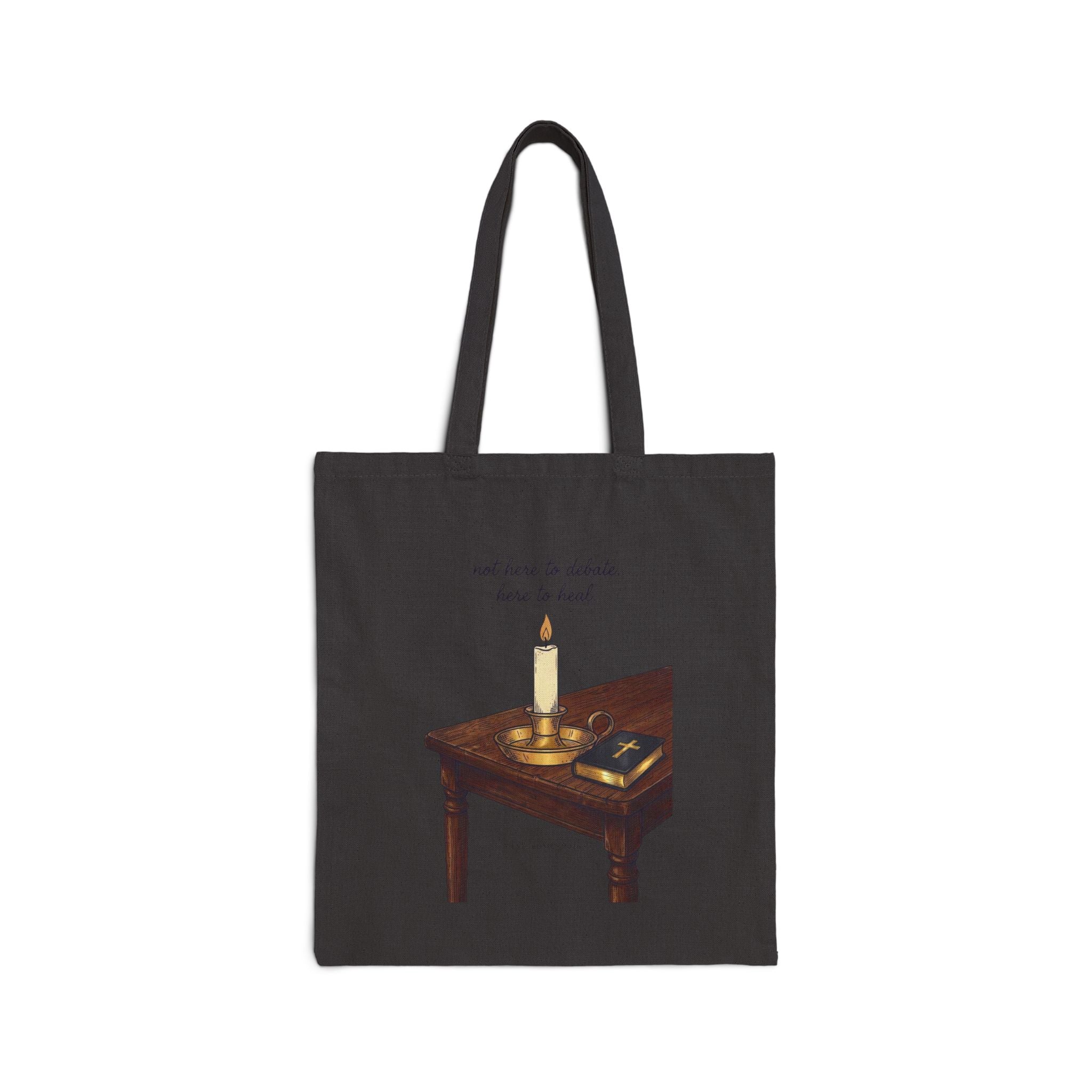 healing and recovery tote, blessed are the peacemakers| Team Leo pope‑coded, quiet power canvas