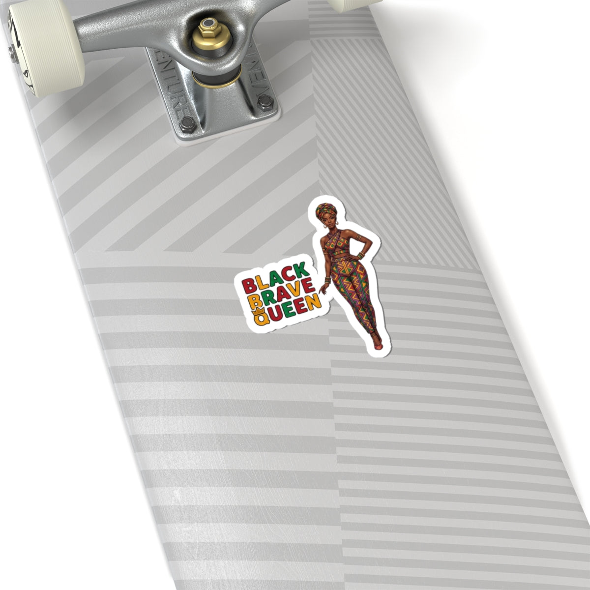 Black Brave Queen Kiss-Cut Stickers | Juneteenth Pan-African Pride 1865