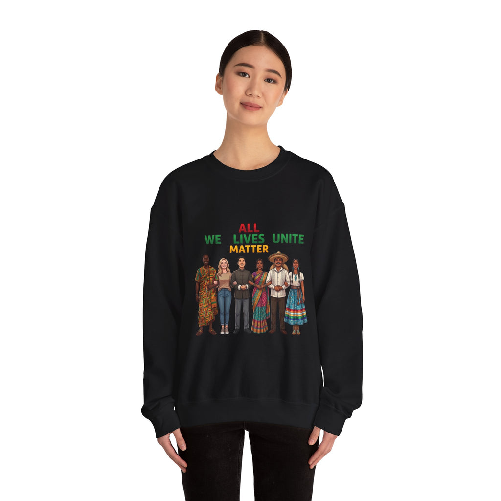 We All Unite All Lives Matter Sweatshirt | Juneteenth Pan-African Colors