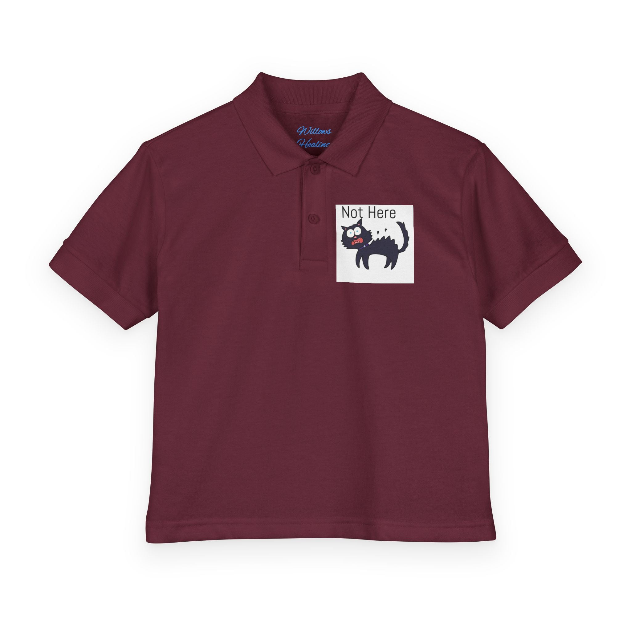 Youth Polo — "Monday.. NOPE" Skunk Graphic School Shirt