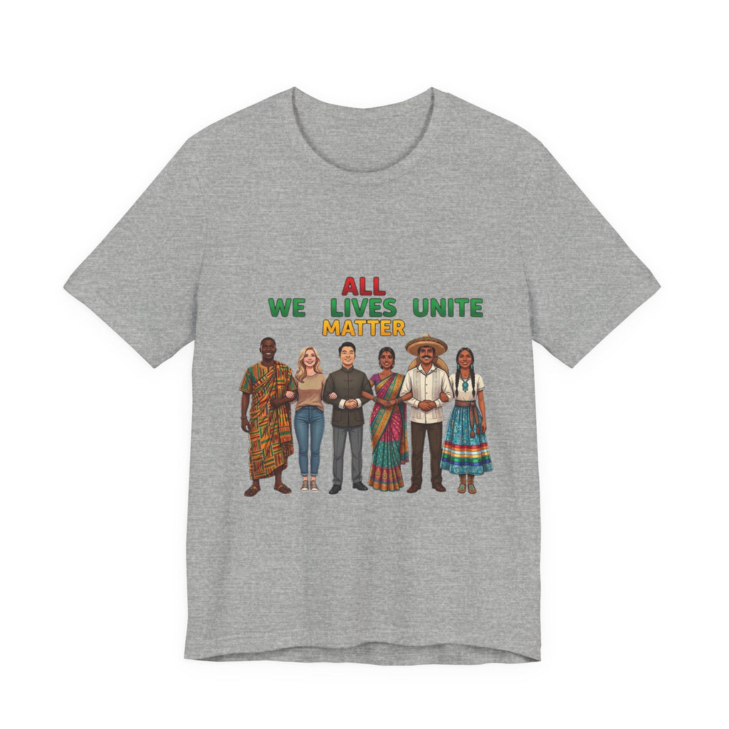 All Lives Unite Matter T-Shirt | Juneteenth Pan-African Colors, Freedom & Unity