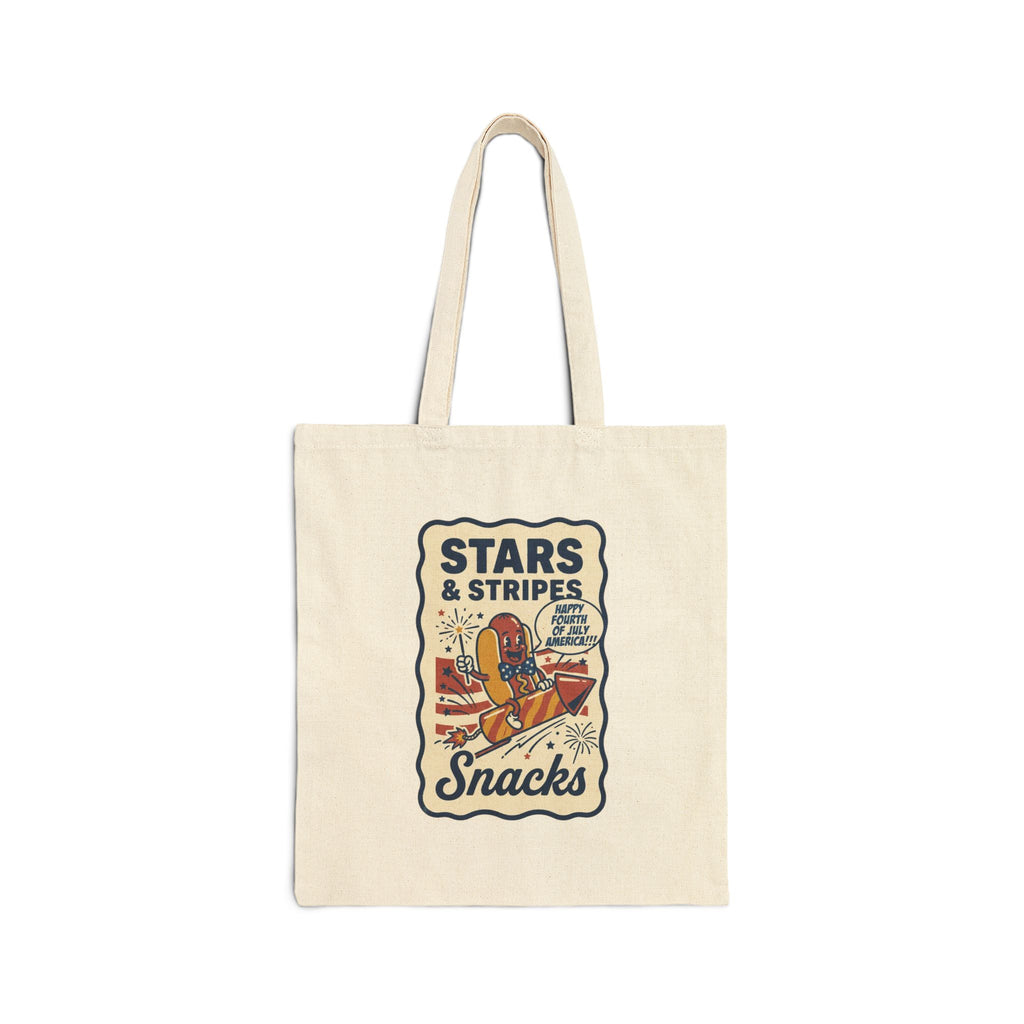 Stars & Stripes Snacks Tote | Hot Dog Humor, 4th of July Americana