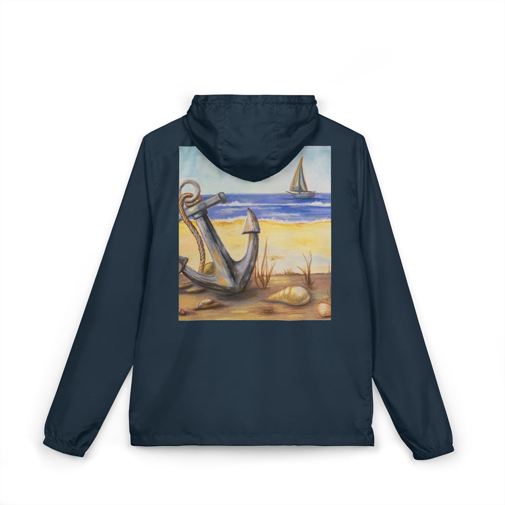 Windbreaker Jacket — Beach Anchor Sailboat Coastal Design