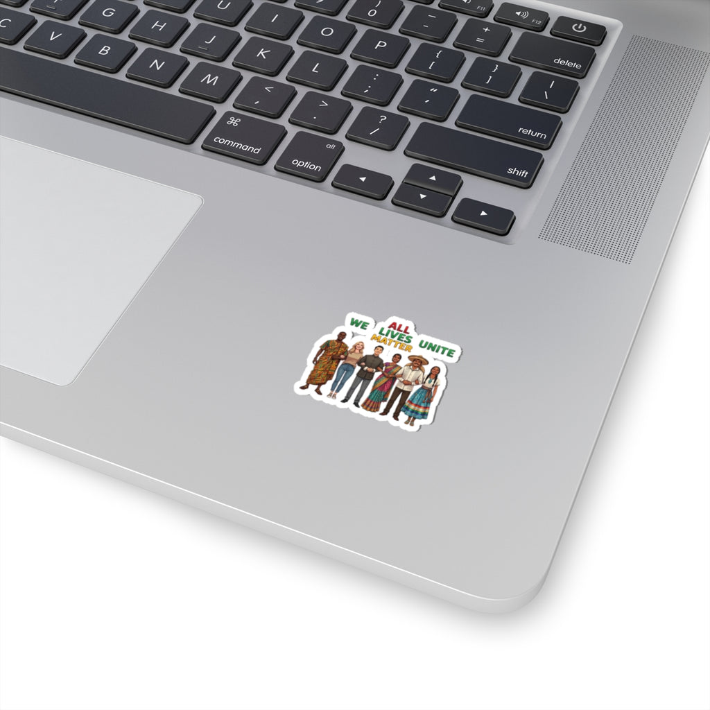 All Lives Unite Kiss-Cut Stickers | Juneteenth Pan-African Unity, Diversity