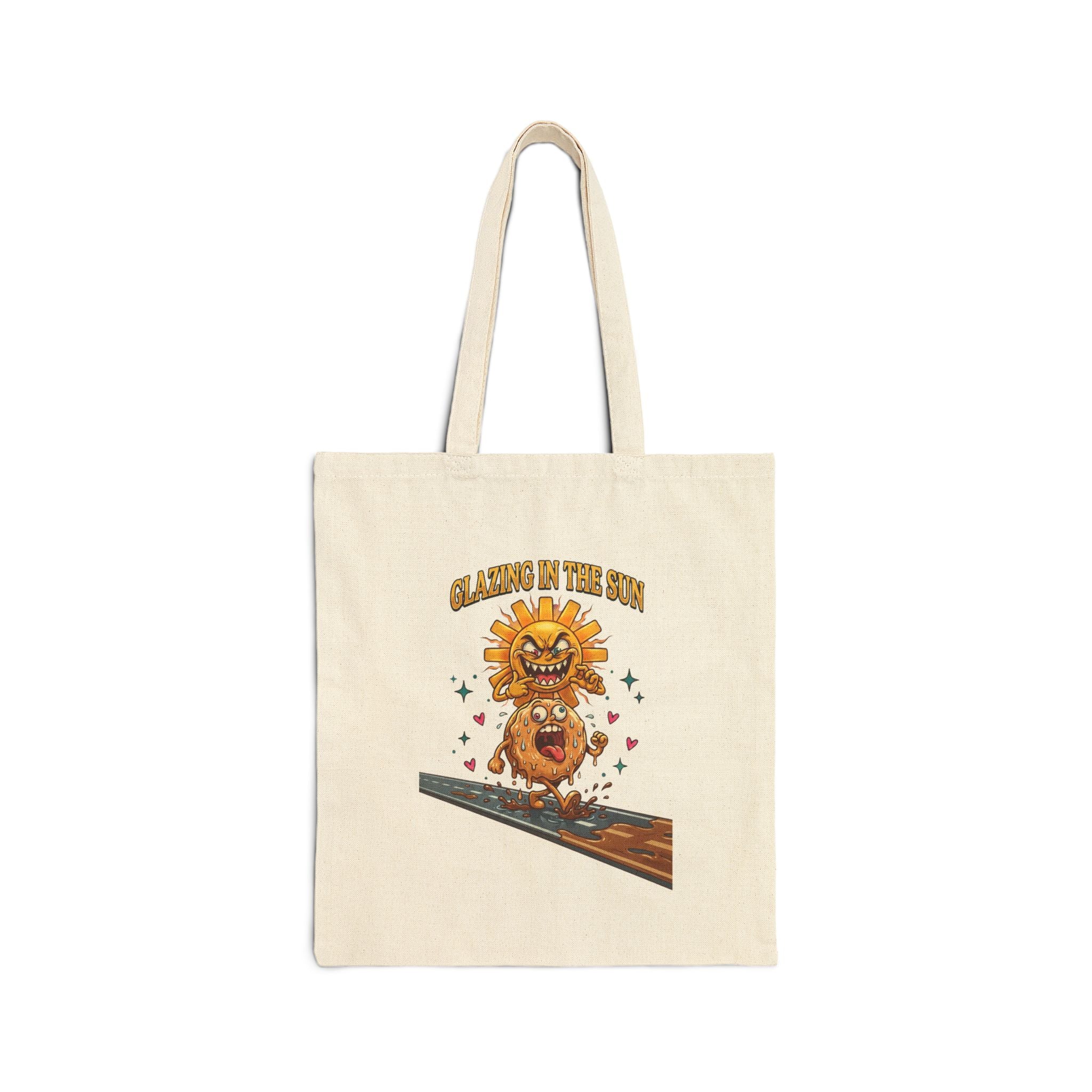 Dilly Dally Retro Sun Skate Slogan Tote | canvas tote, vintage cartoon