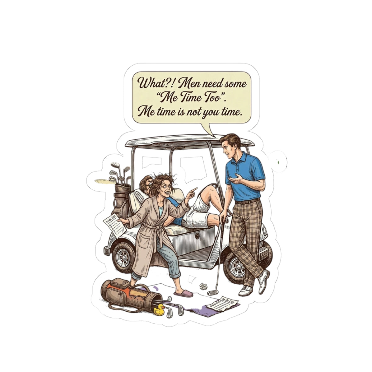 Mens humor ME Time Sticker