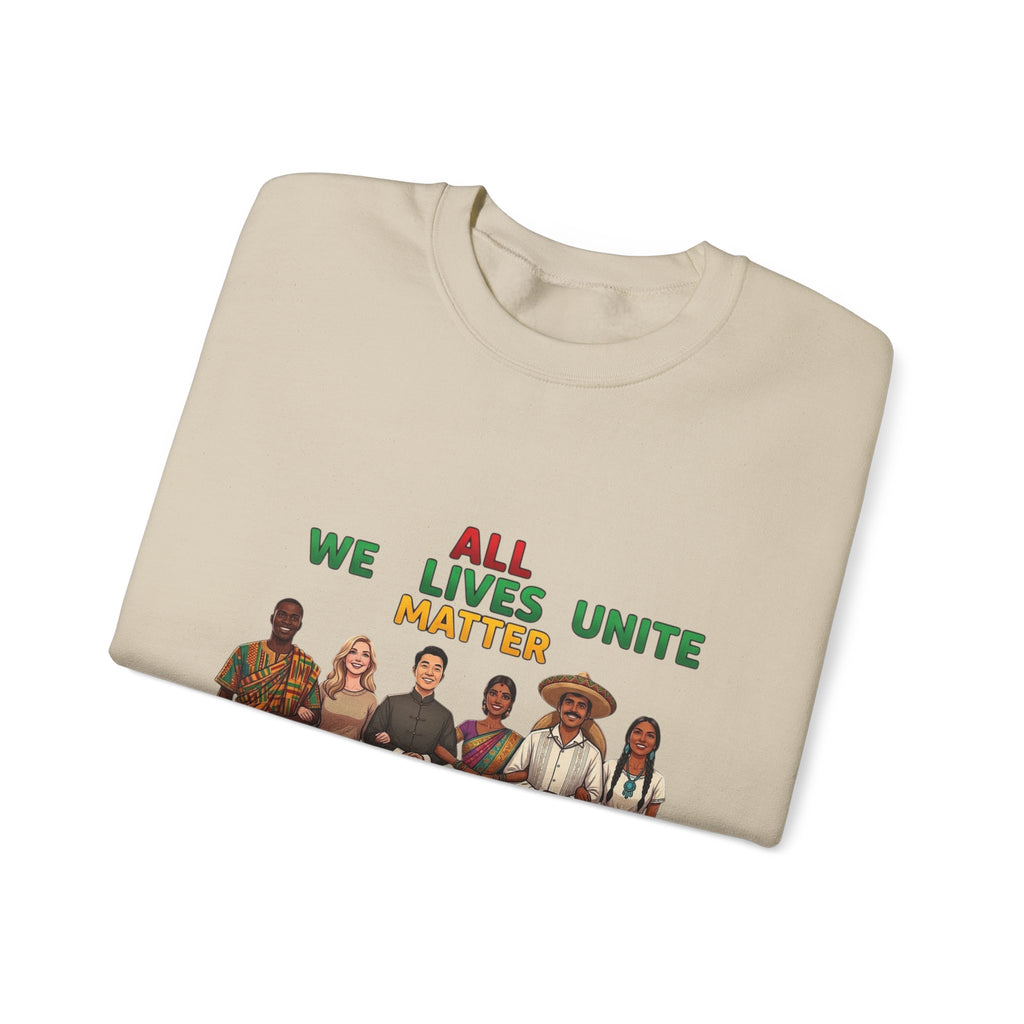 We All Unite All Lives Matter Sweatshirt | Juneteenth Pan-African Colors