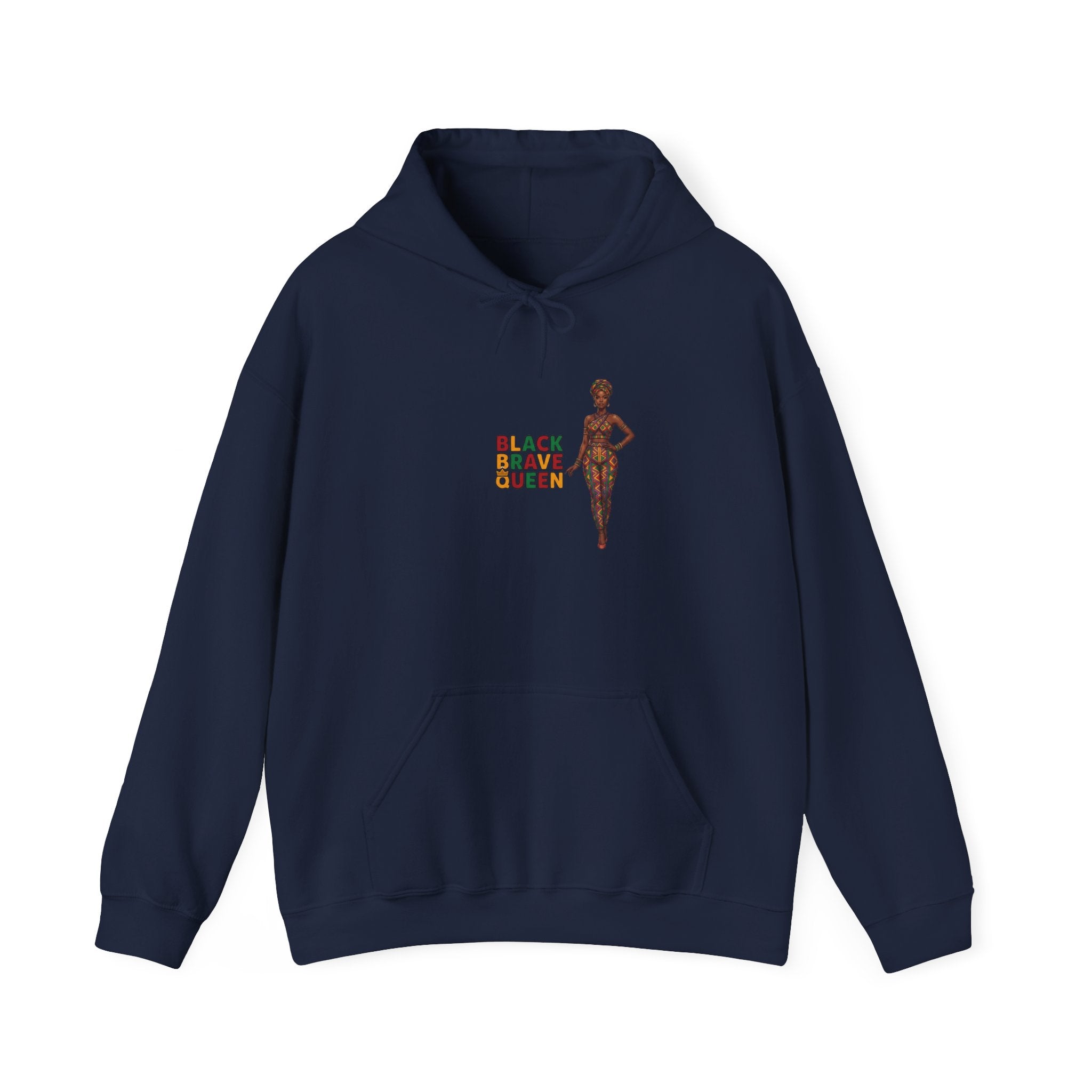 Black Brave Queen Hoodie | Juneteenth Pan-African Colors, 1865 Freedom Pride