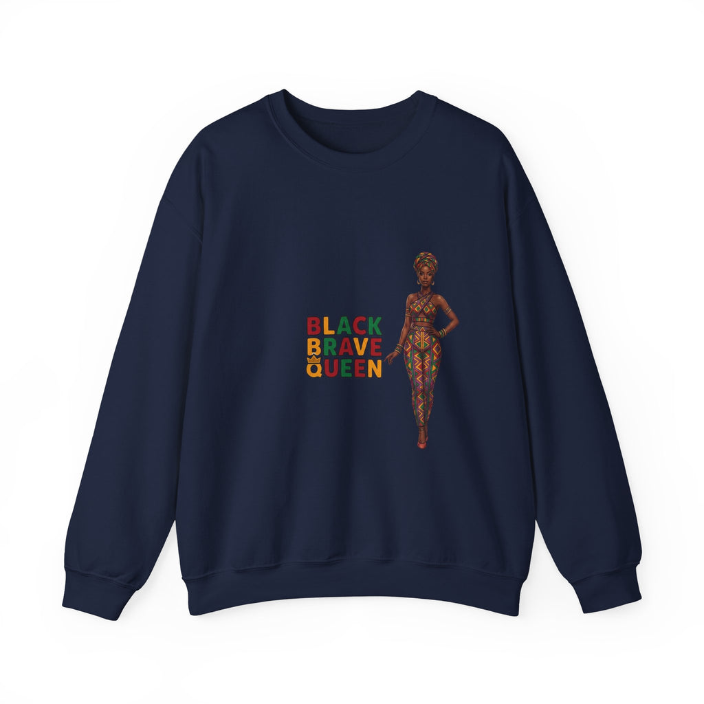 Black Brave Queen Sweatshirt | Juneteenth Pan-African Freedom 1865