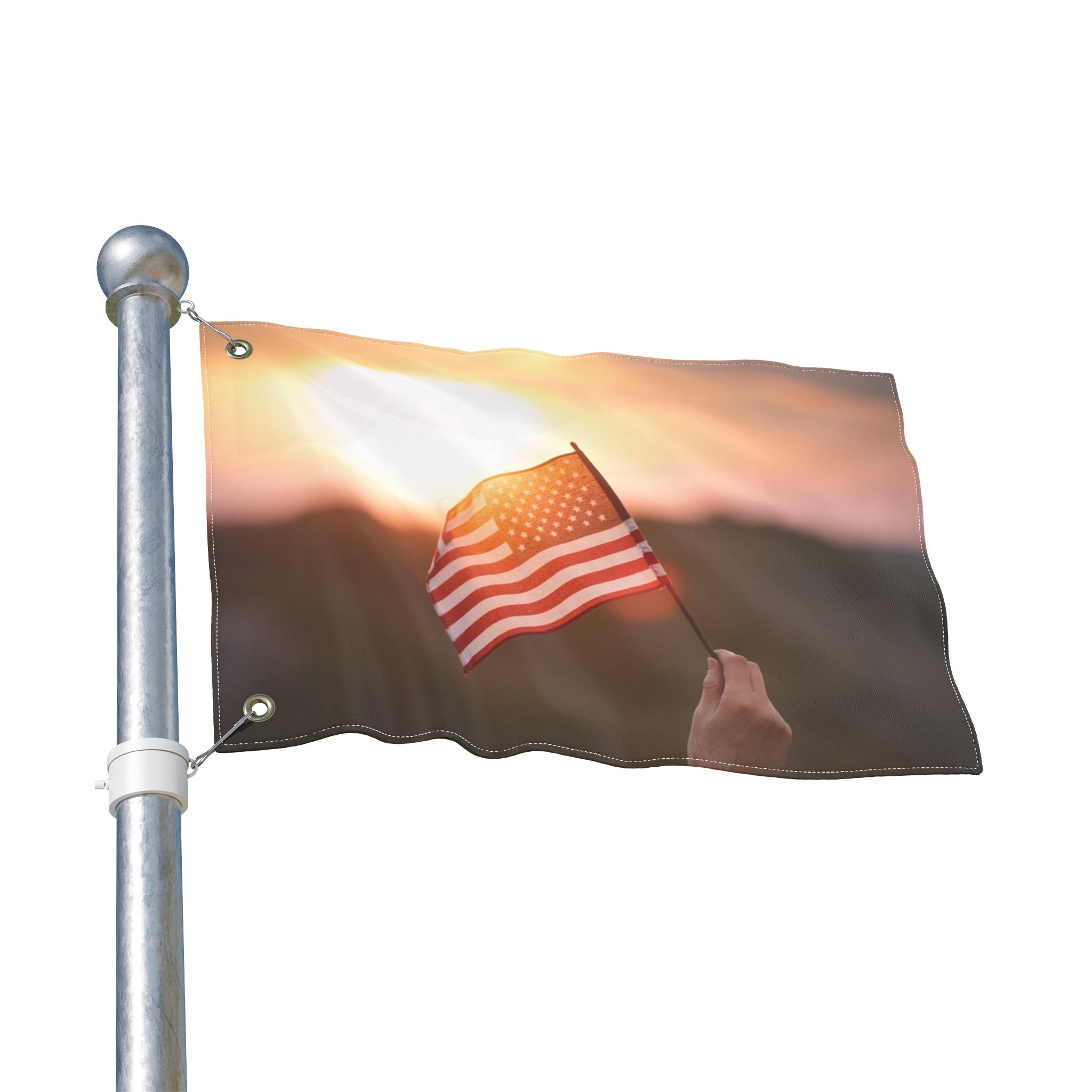 Double-Sided Patriotic Flag — "Thank You Veterans" American Flag Garden Banner