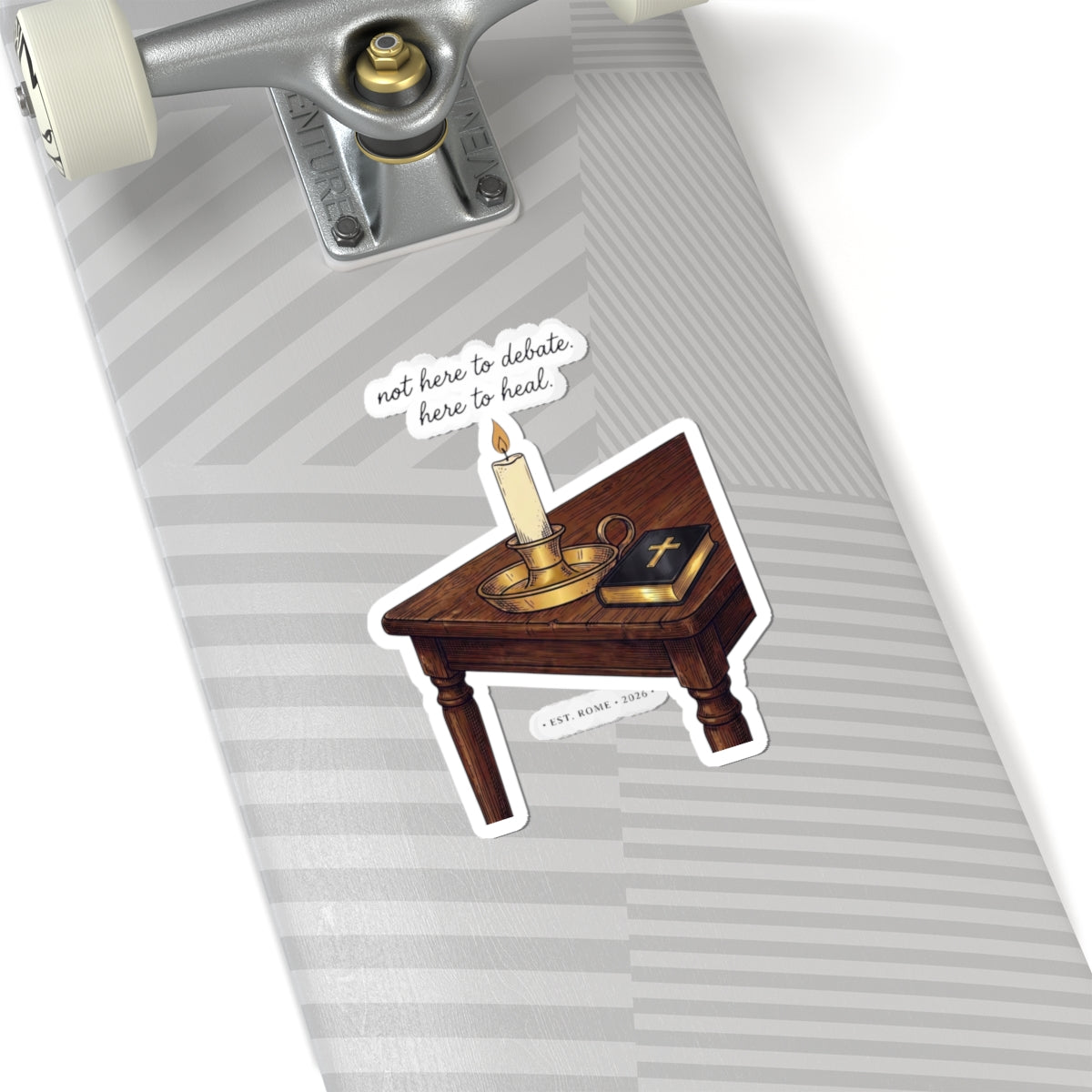 Blessed Are the Peacemakers Candle & Bible Sticker | Team Leo, Quiet Power