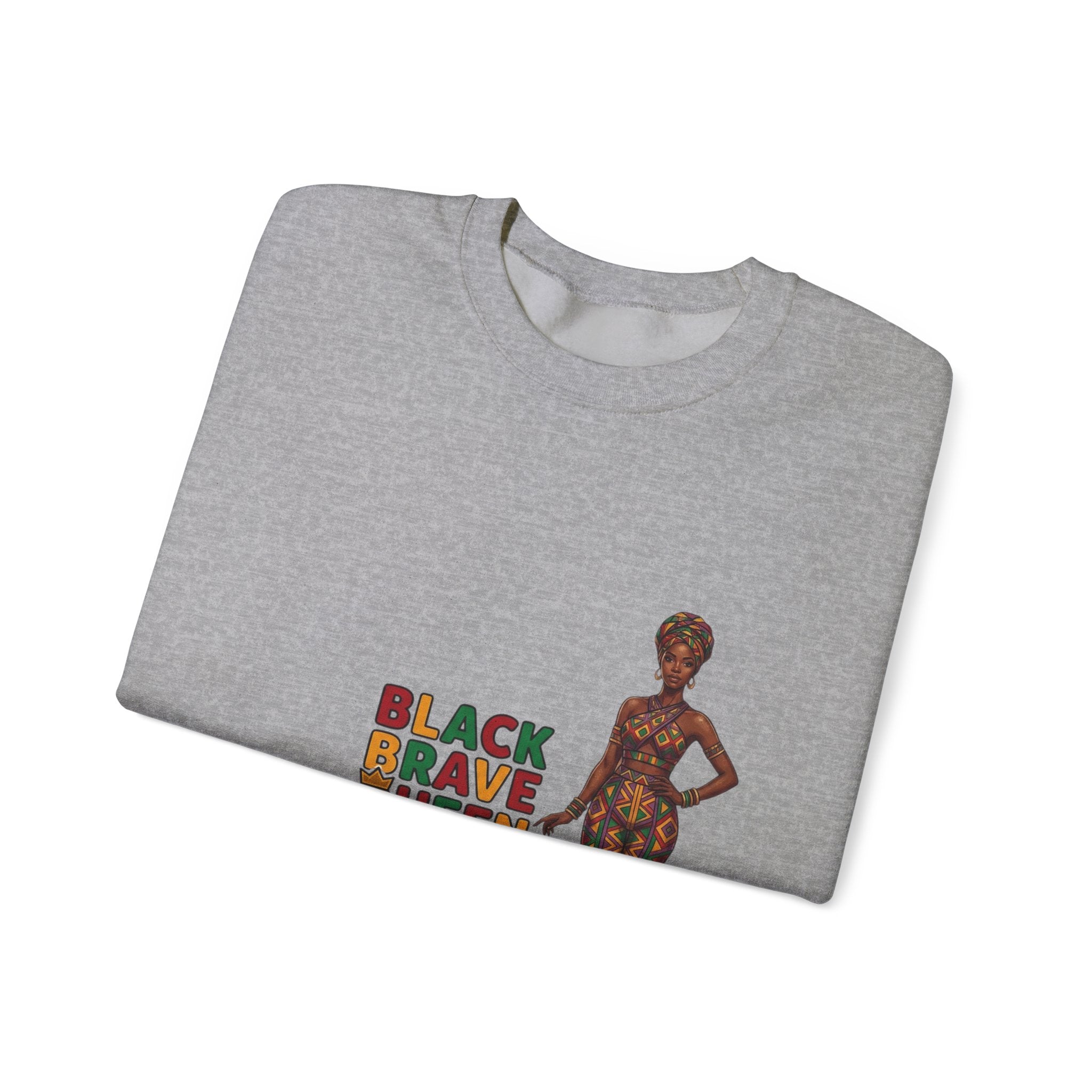 Black Brave Queen Sweatshirt | Juneteenth Pan-African Freedom 1865