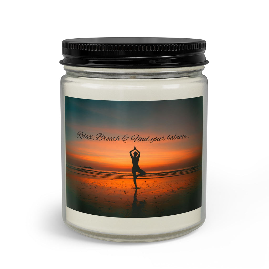 Sunset Ocean Scented Candle Set — Jar Candle with Matches & Wick Trimmer