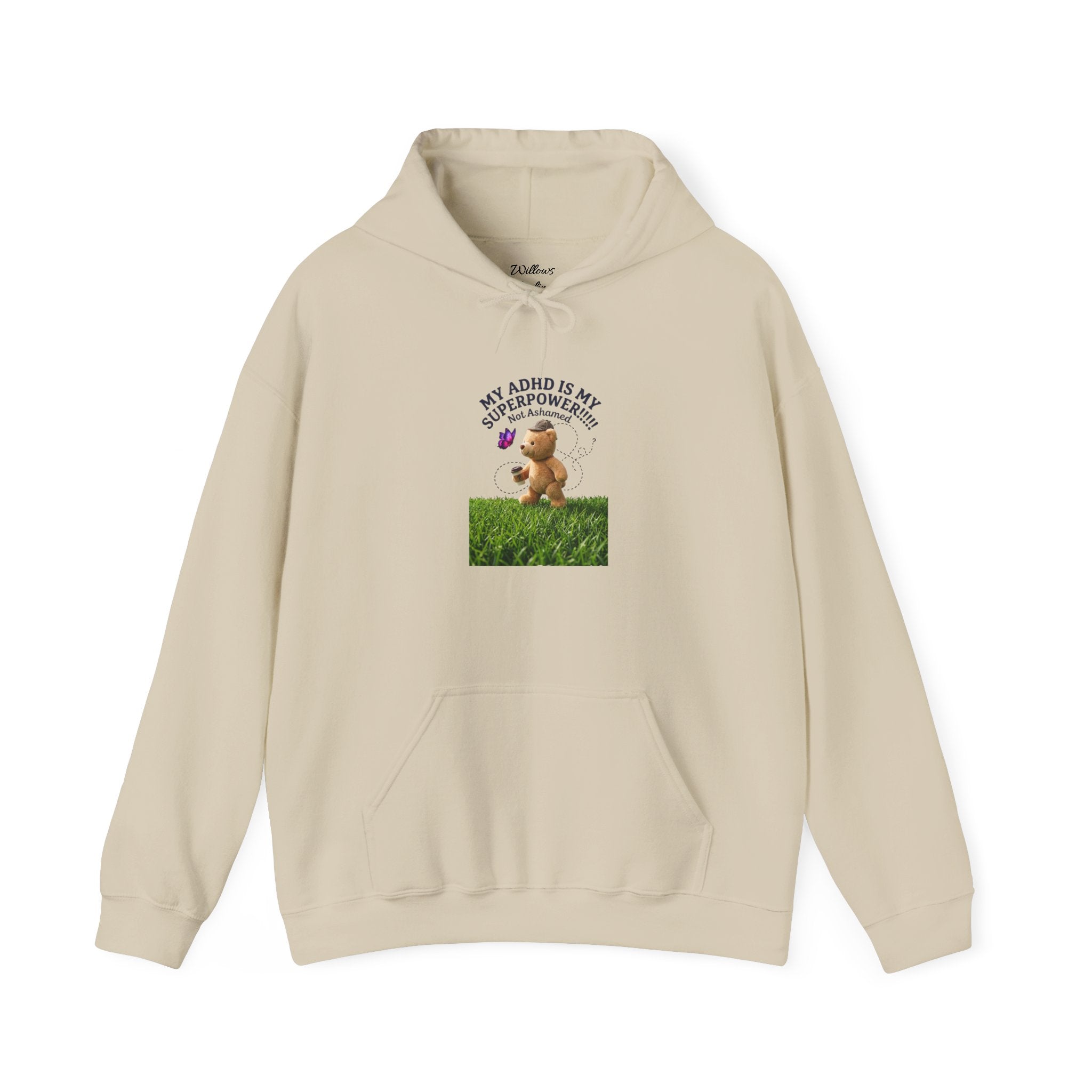 Dilly Dally Puppy Procrastination Hoodie | Retro cartoon, handwritten slogan