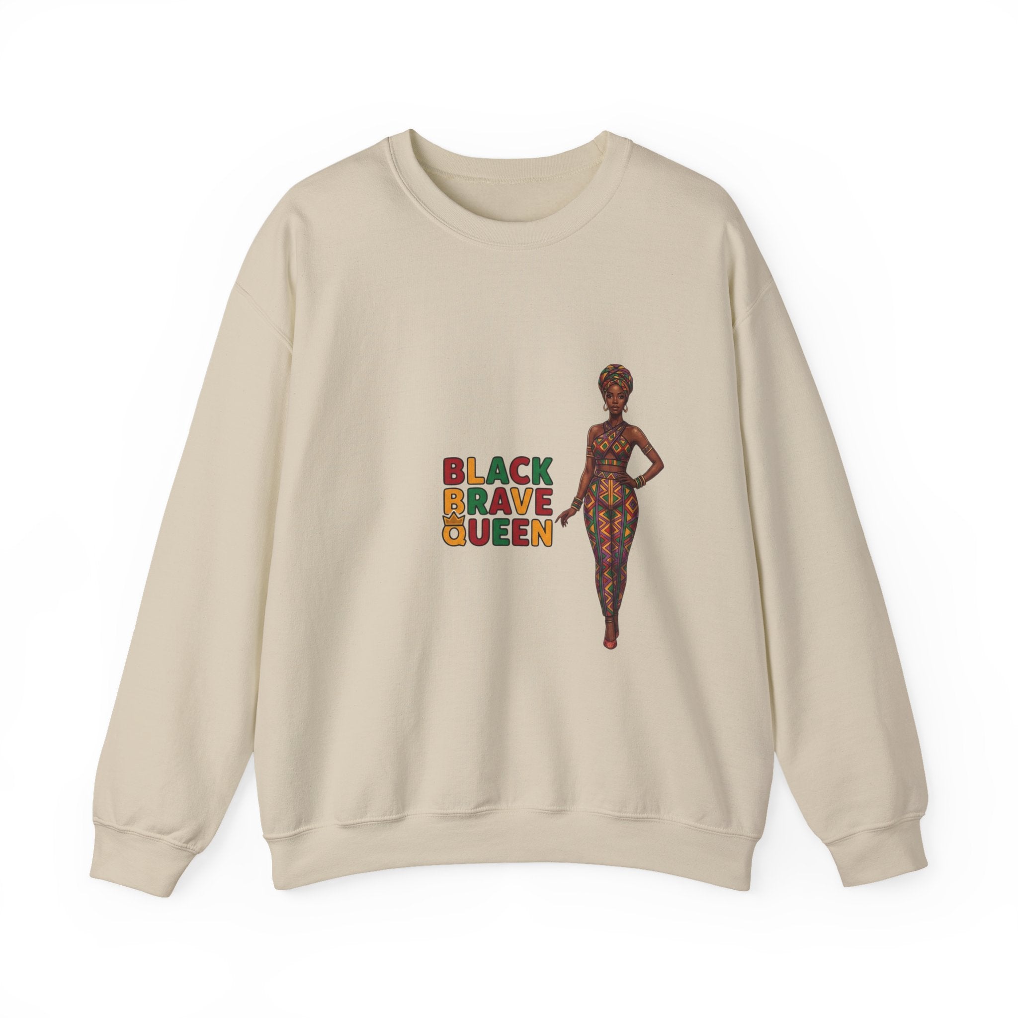 Black Brave Queen Sweatshirt | Juneteenth Pan-African Freedom 1865