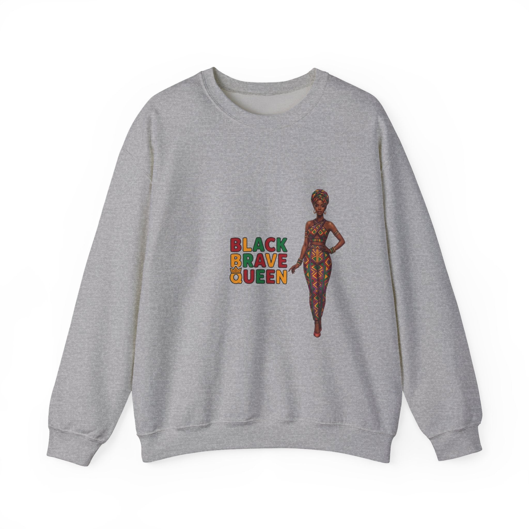 Black Brave Queen Sweatshirt | Juneteenth Pan-African Freedom 1865