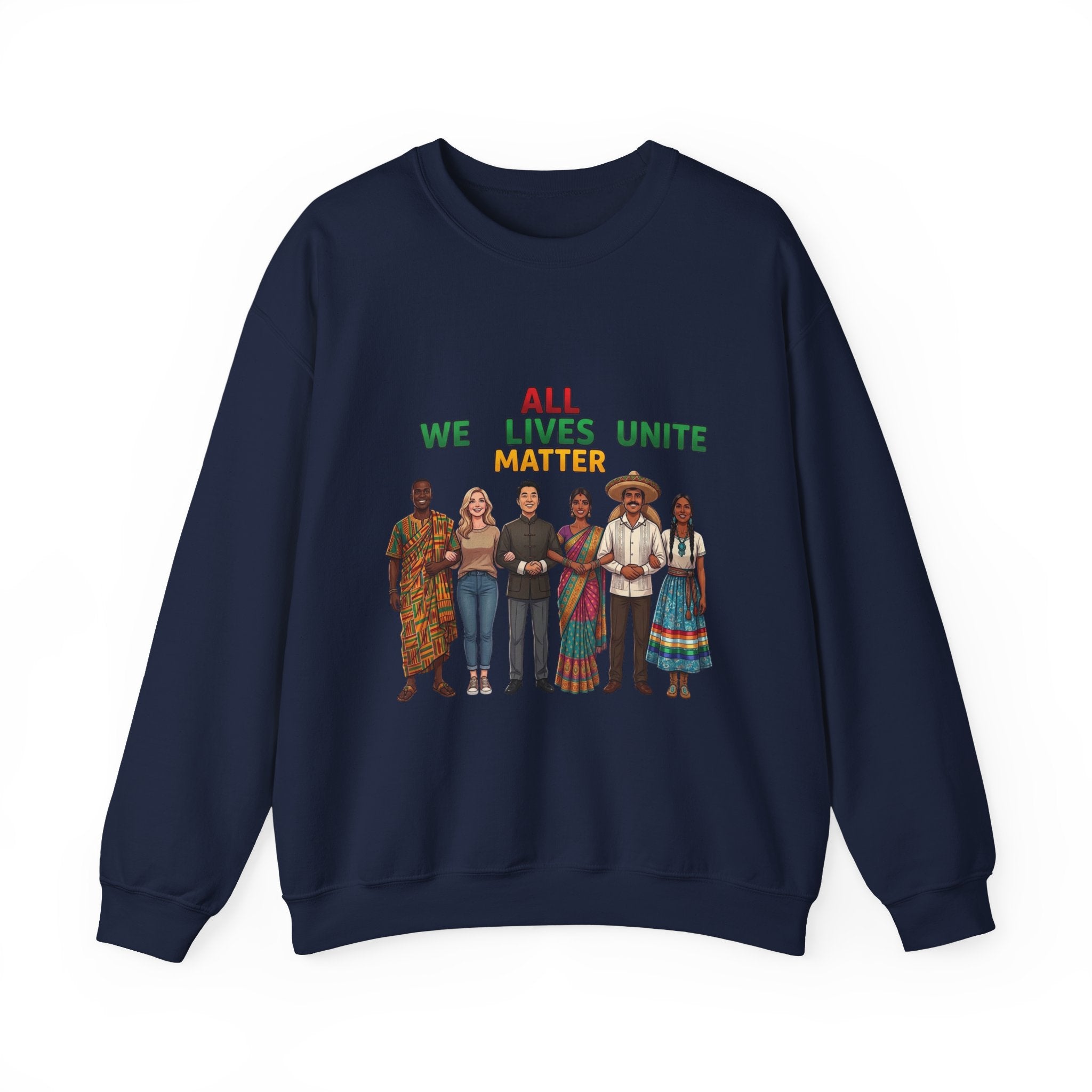 We All Unite All Lives Matter Sweatshirt | Juneteenth Pan-African Colors
