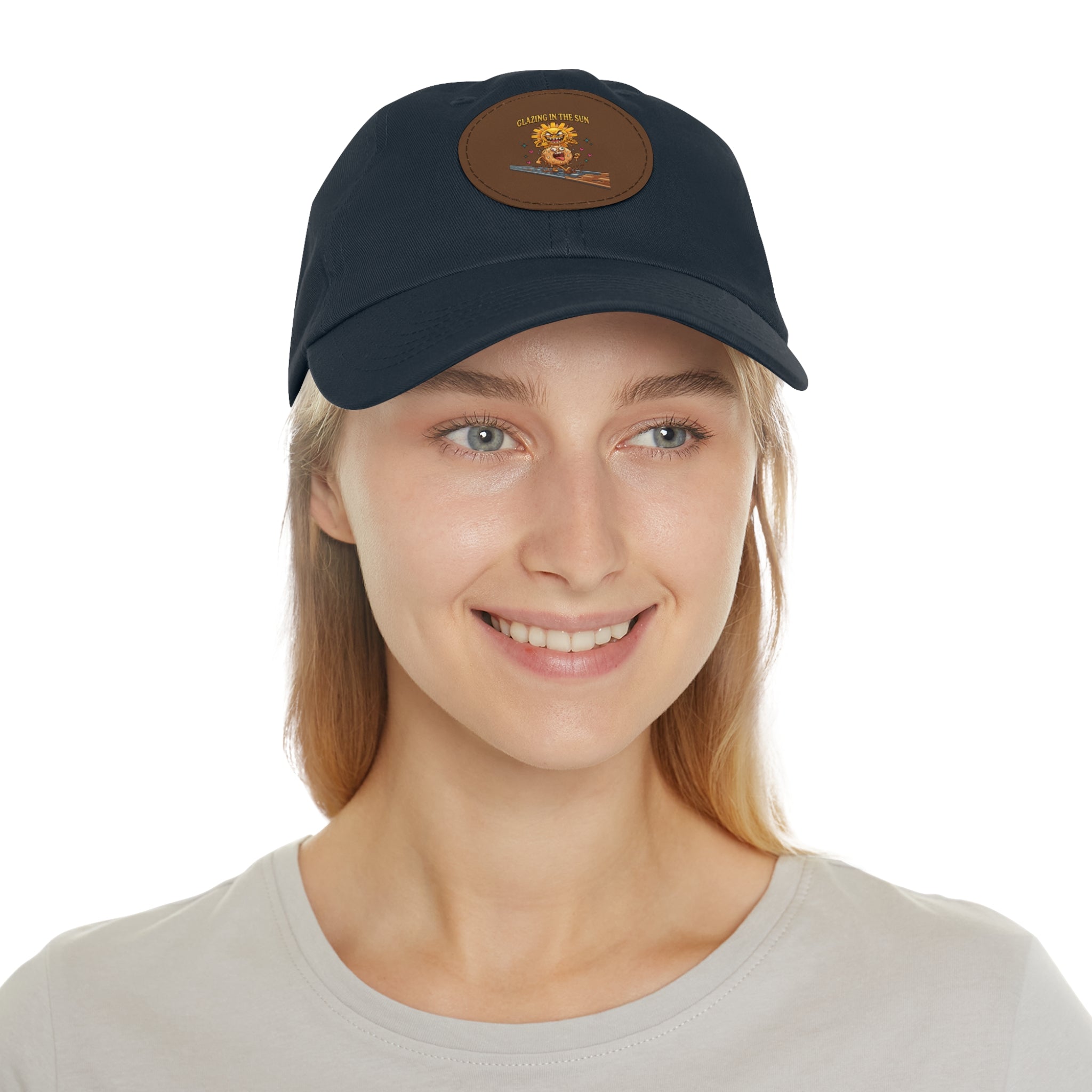 Dad Hat — 'Glean in the Sun' Leather Patch Baseball Cap
