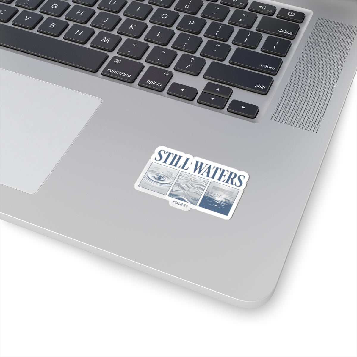 Still Waters Sticker | Christian Streetwear, Psalm 23, Vintage Wave Graphic