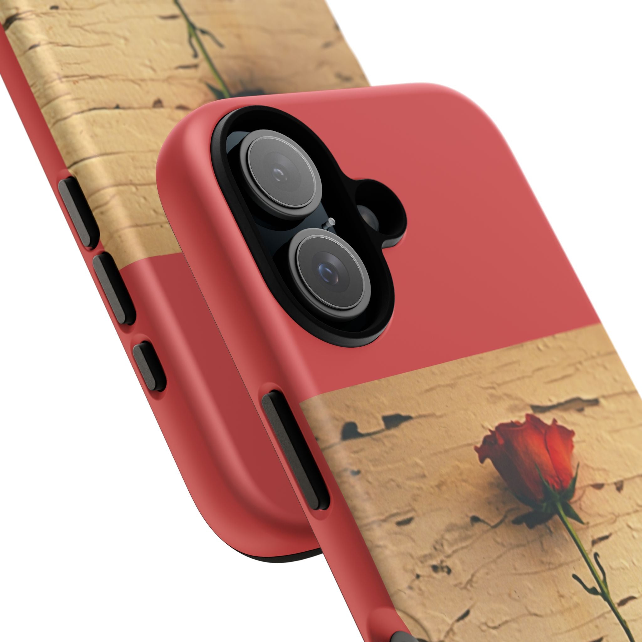 Phone Case – Rusted Heart & Rose Key Design, Romantic Protective Cover