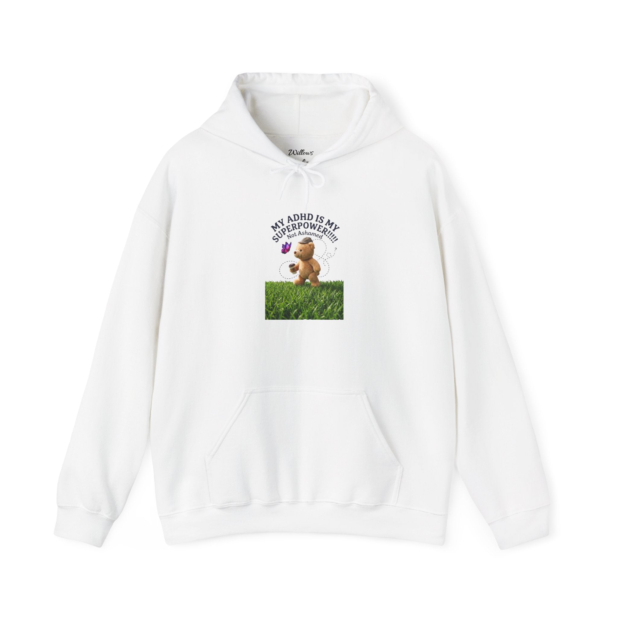 Dilly Dally Puppy Procrastination Hoodie | Retro cartoon, handwritten slogan