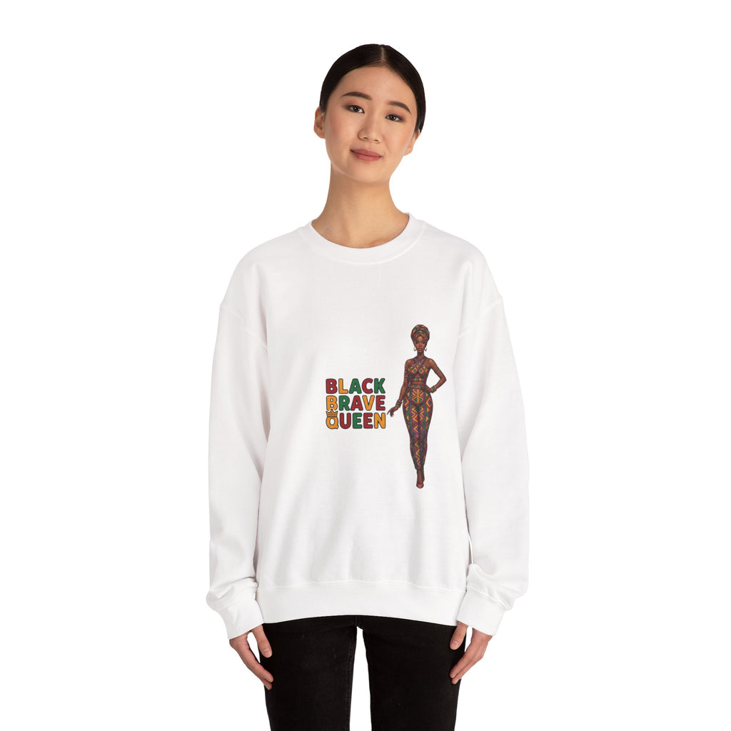Black Brave Queen Sweatshirt | Juneteenth Pan-African Freedom 1865