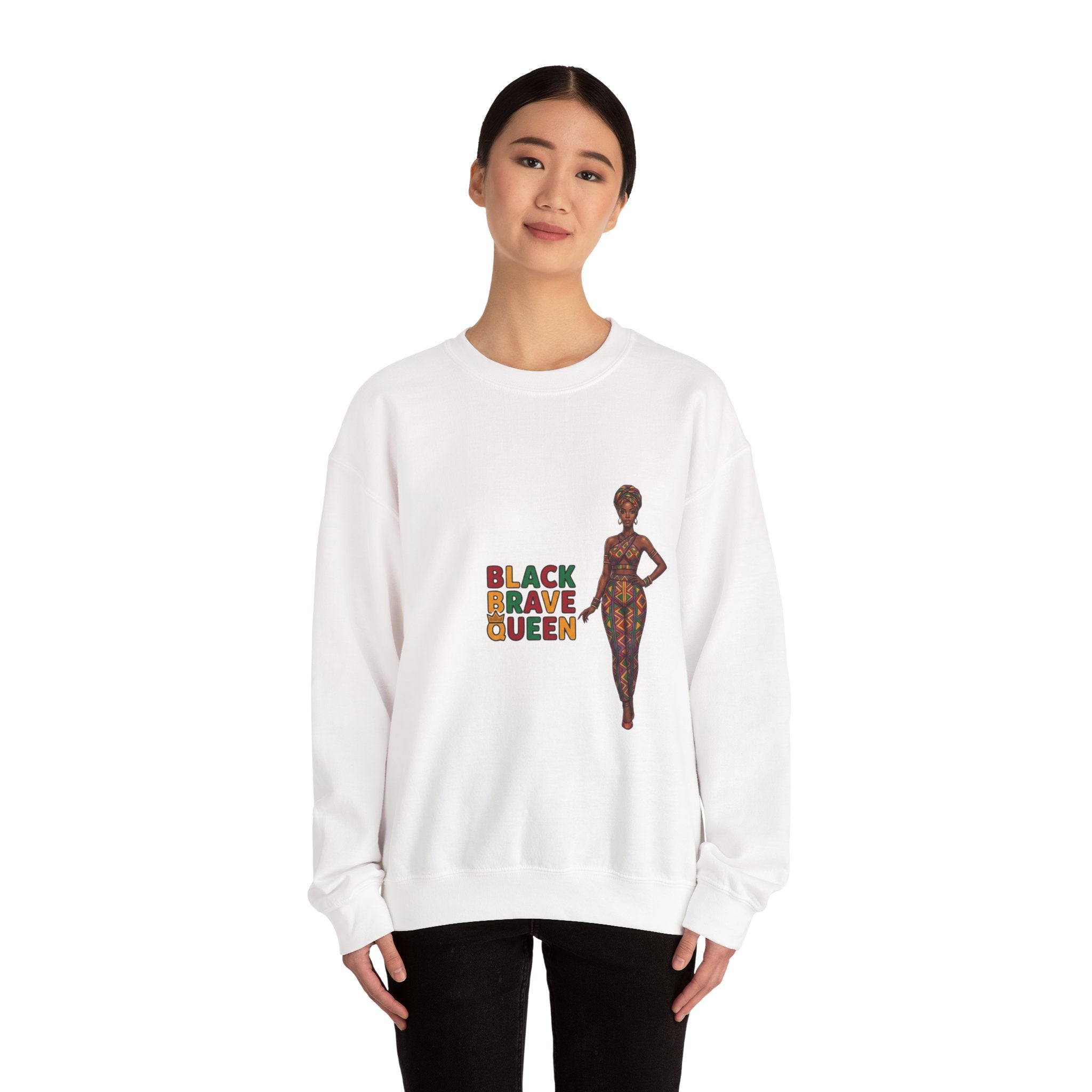 Black Brave Queen Sweatshirt | Juneteenth Pan-African Freedom 1865