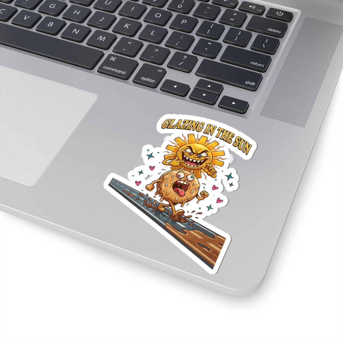 Glazing in the Sun Kiss-Cut Sticker | Dilly Dally retro cartoon, procrastination meme